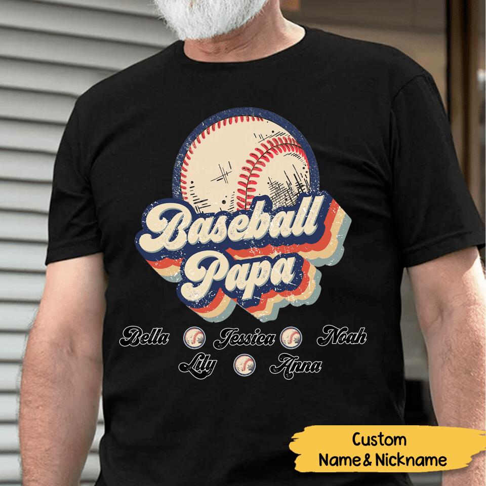 Personalized Retro Baseball Mom Unisex T-shirt