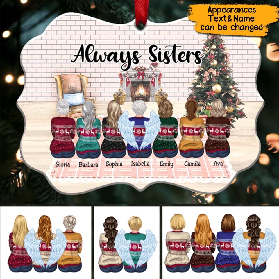 Always Sisters - Personalized Christmas Ornament