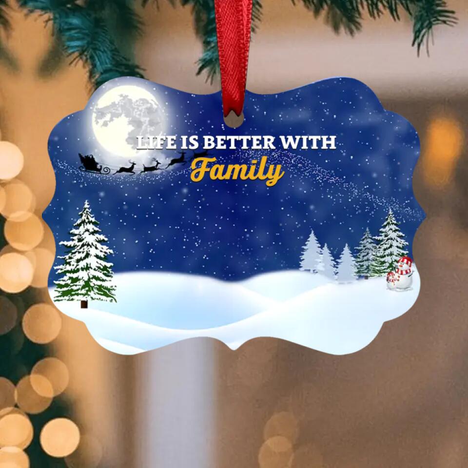 Life Is Better With Brothers & Sisters - Personalized Christmas Ornament