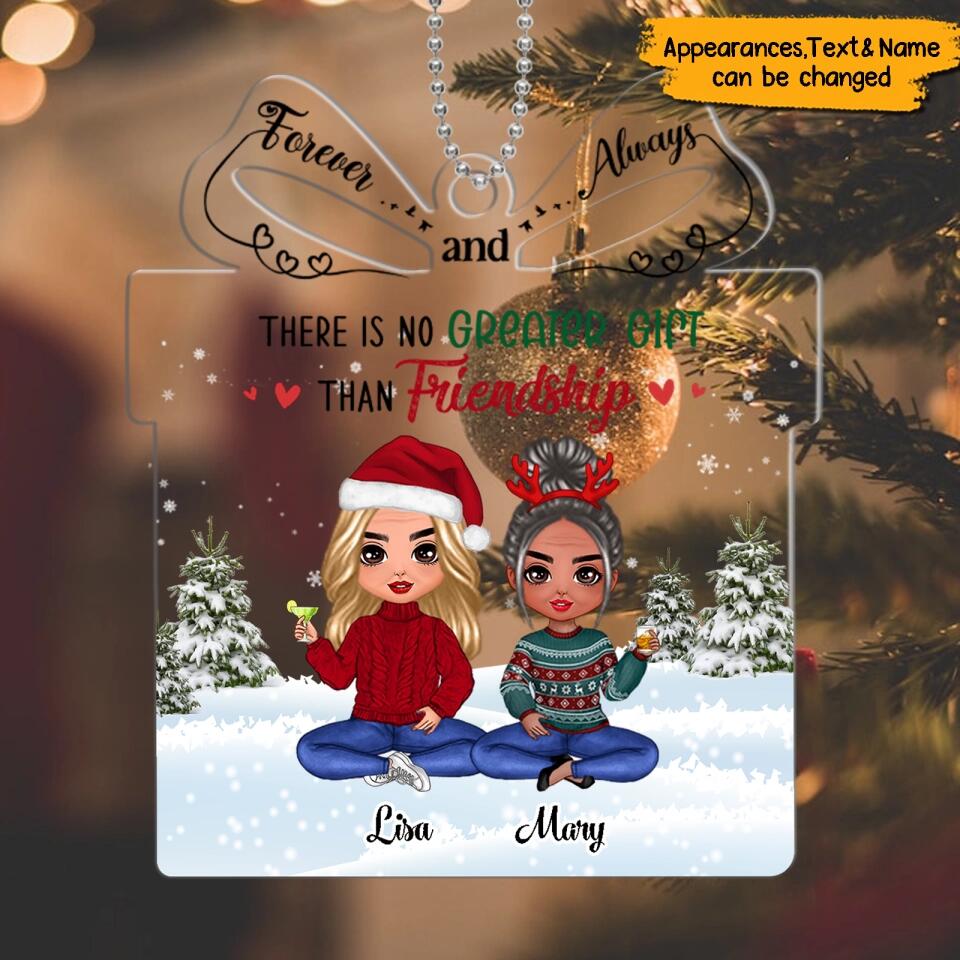 Our Friendship is a True Blessing to me - Personalized Christmas Ornament Gifts For Best Friends Gifts