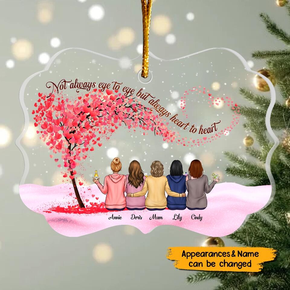 Mother&Daughter Forever Linked Together- Personalized Memorial Acrylic Ornament - Gift For Family