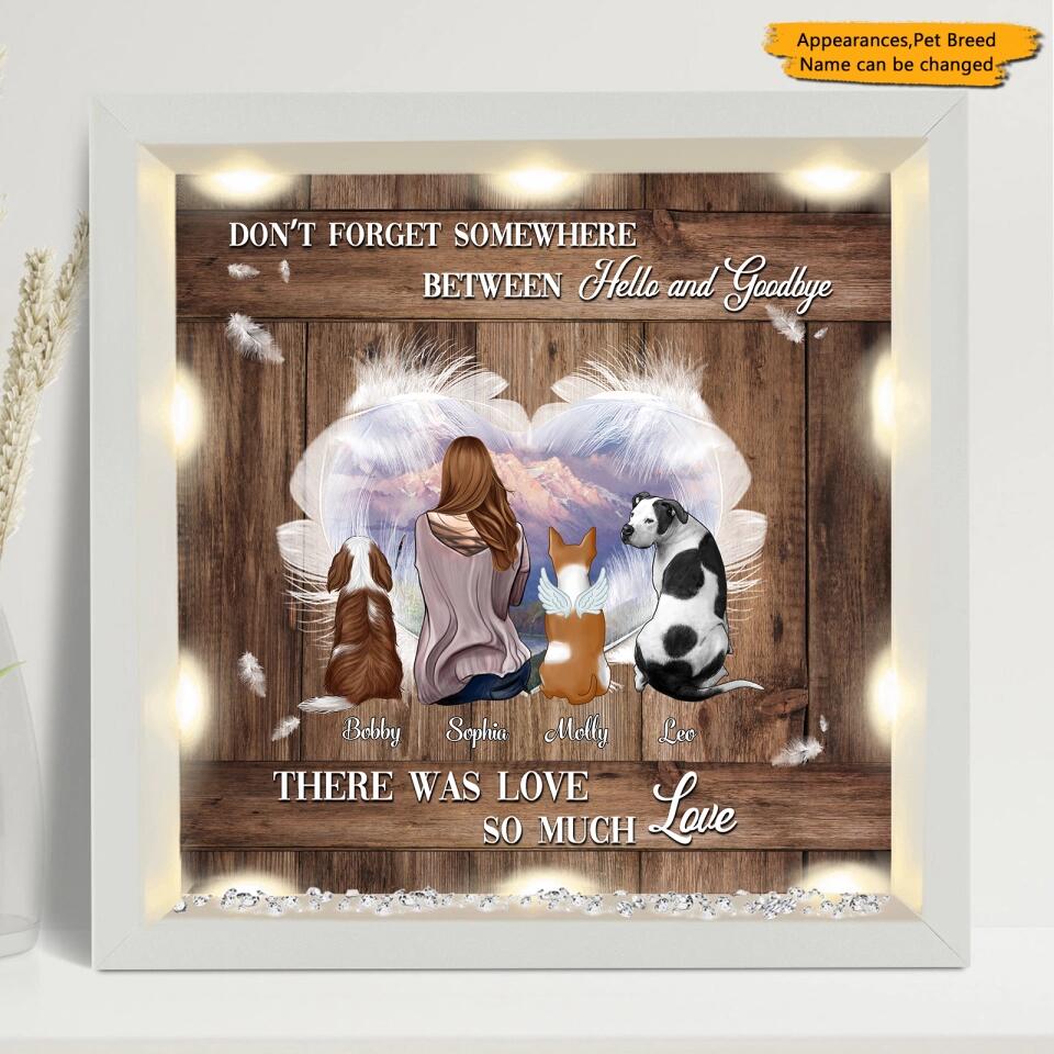 Dog&Cat Memorial Gift - Personalized Light-Up Frame, Memorial Gift For Pet Lovers