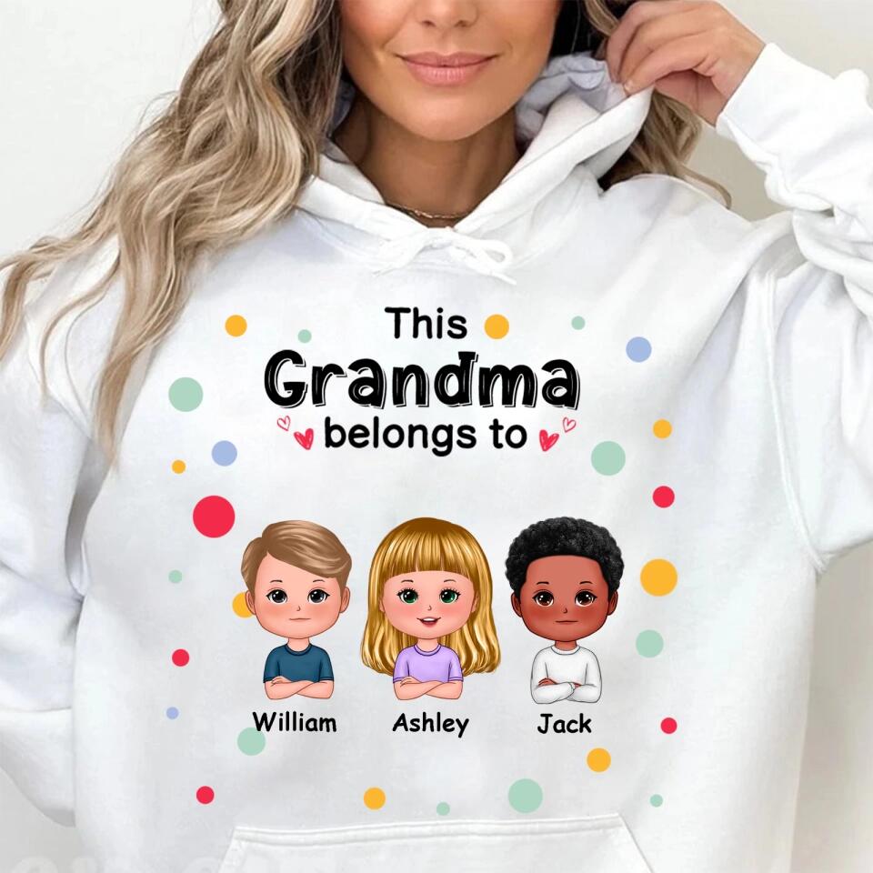 This Dad Mom Grandma Grandpa Belongs To Cute Doll Kids Personalized T-Shirt/Hoodie - Best Gift For Family