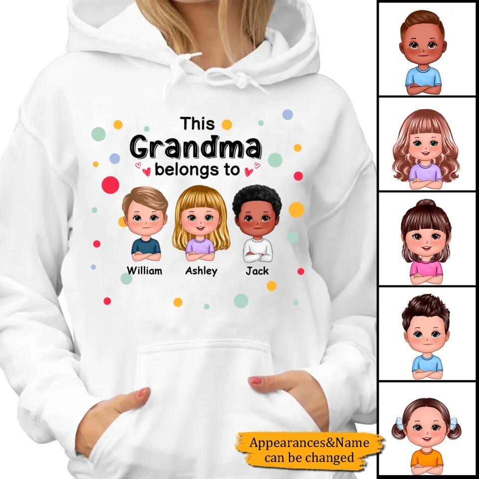 This Dad Mom Grandma Grandpa Belongs To Cute Doll Kids Personalized T-Shirt/Hoodie - Best Gift For Family