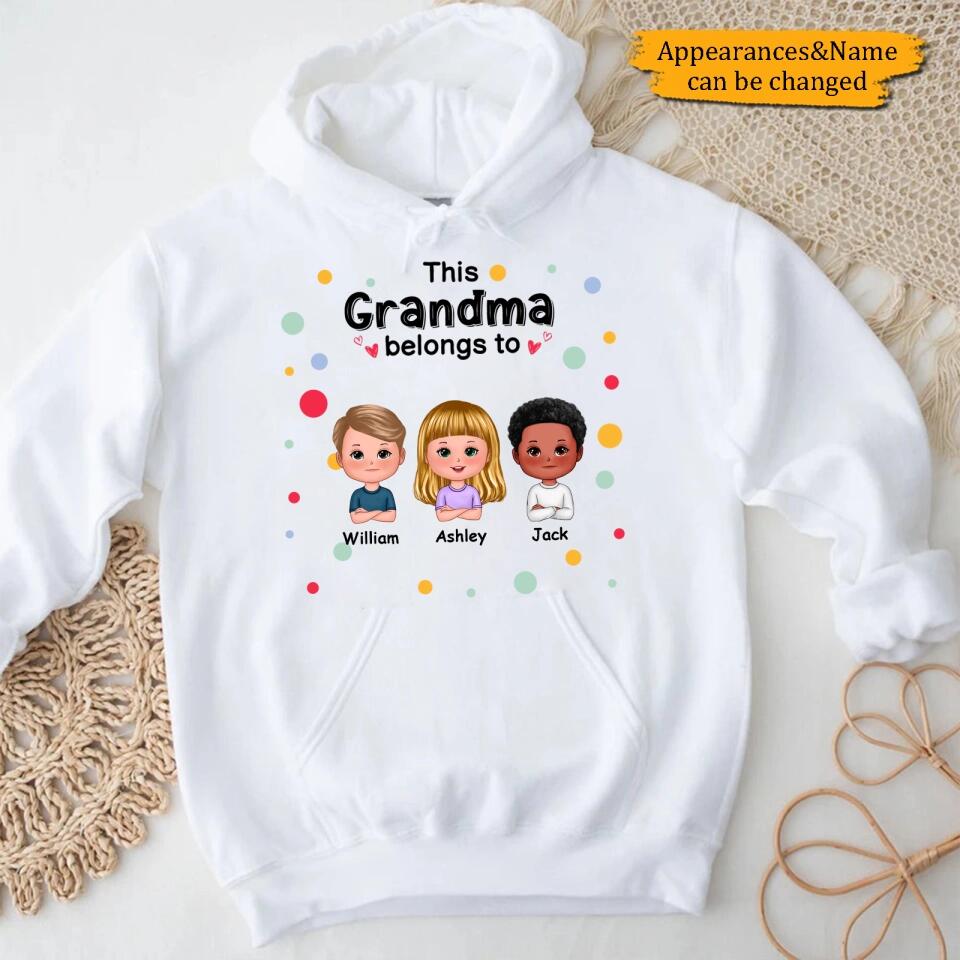 This Dad Mom Grandma Grandpa Belongs To Cute Doll Kids Personalized T-Shirt/Hoodie - Best Gift For Family