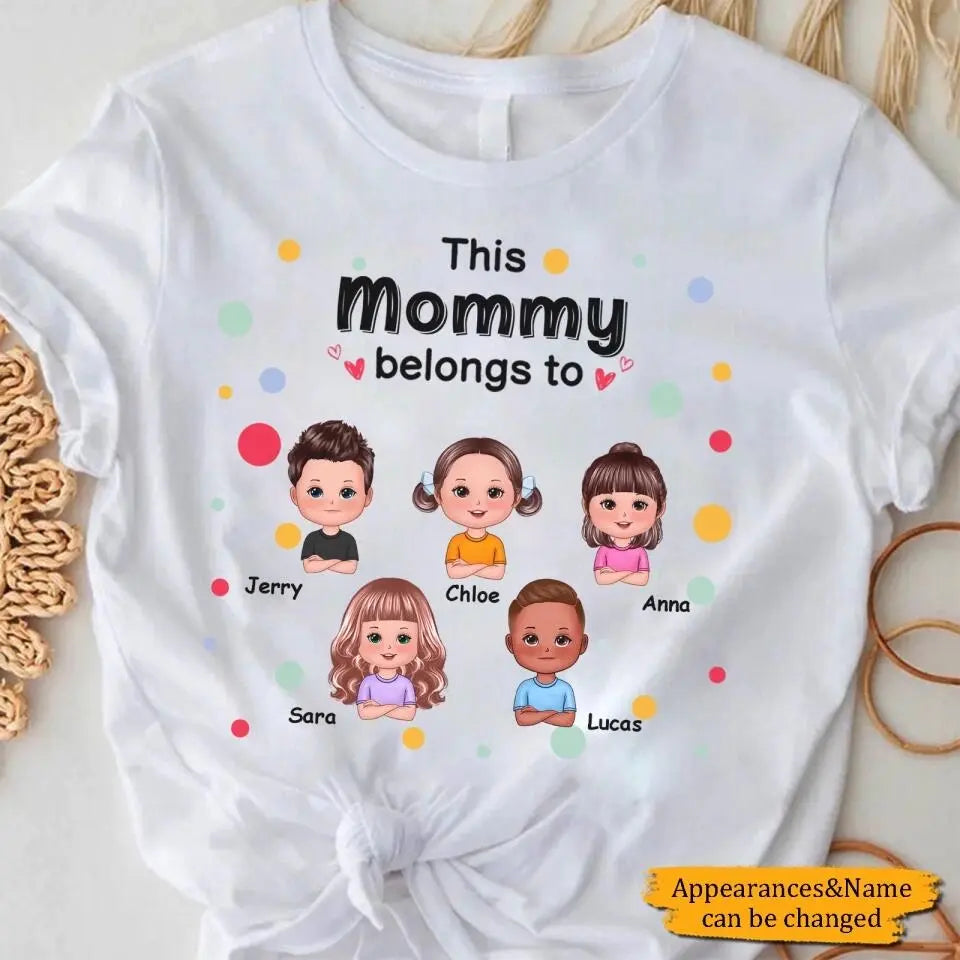 This Dad Mom Grandma Grandpa Belongs To Cute Doll Kids Personalized T-Shirt/Hoodie - Best Gift For Family