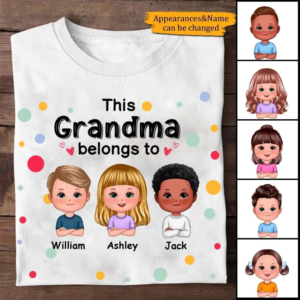 This Dad Mom Grandma Grandpa Belongs To Cute Doll Kids Personalized T-Shirt/Hoodie - Best Gift For Family