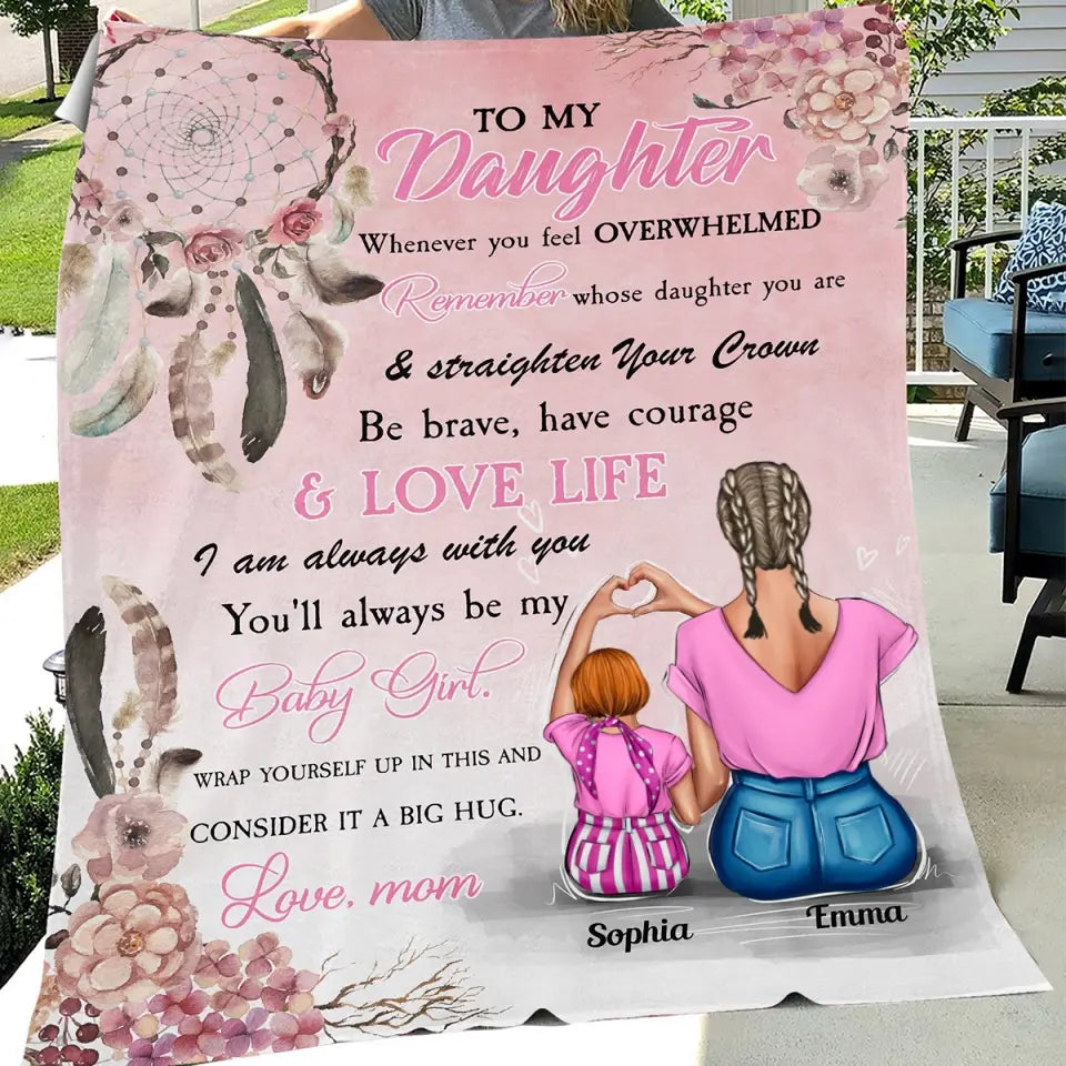 To My Daughter - Personalized Blanket