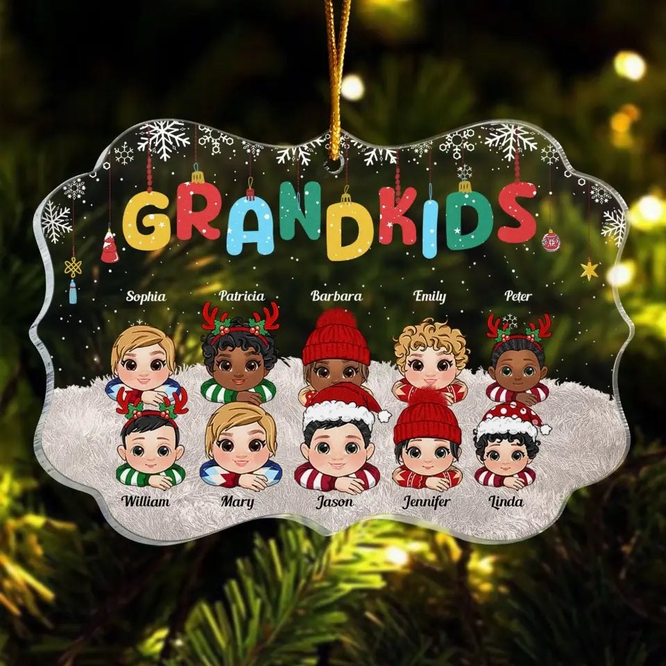 My Grandkids - Personalized Acrylic Christmas Ornament - Gift For Grandparents, Gift For Family, Christmas Gift