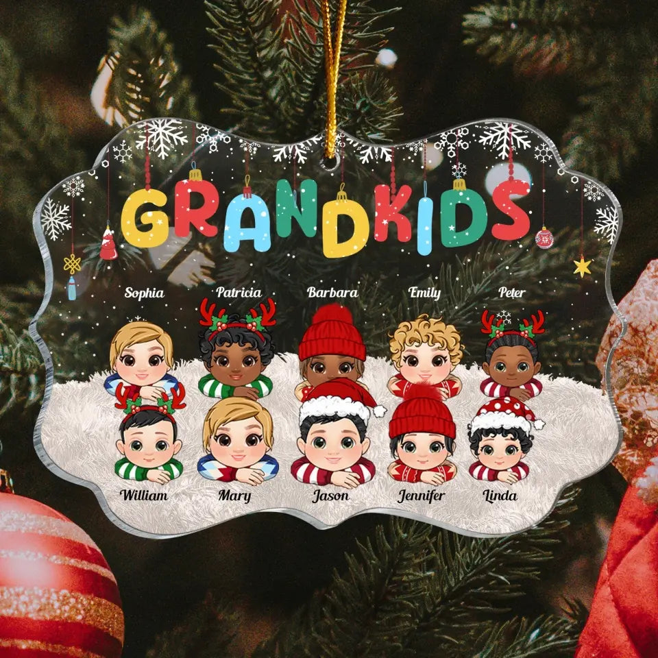 My Grandkids - Personalized Acrylic Christmas Ornament - Gift For Grandparents, Gift For Family, Christmas Gift