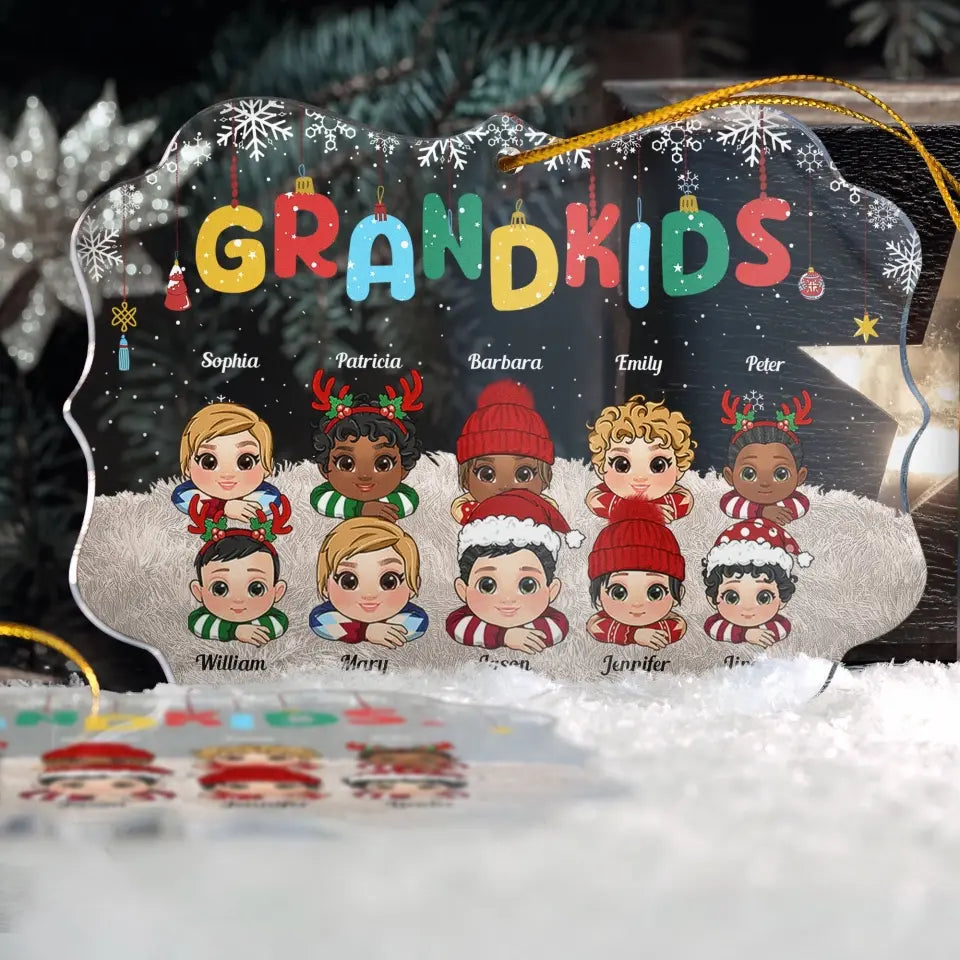 My Grandkids - Personalized Acrylic Christmas Ornament - Gift For Grandparents, Gift For Family, Christmas Gift