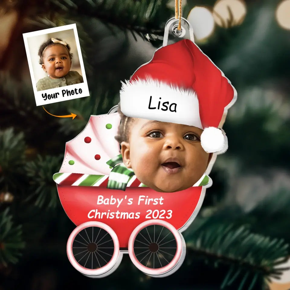 Baby First's Christmas 2023 - Personalized Acrylic Photo Ornament