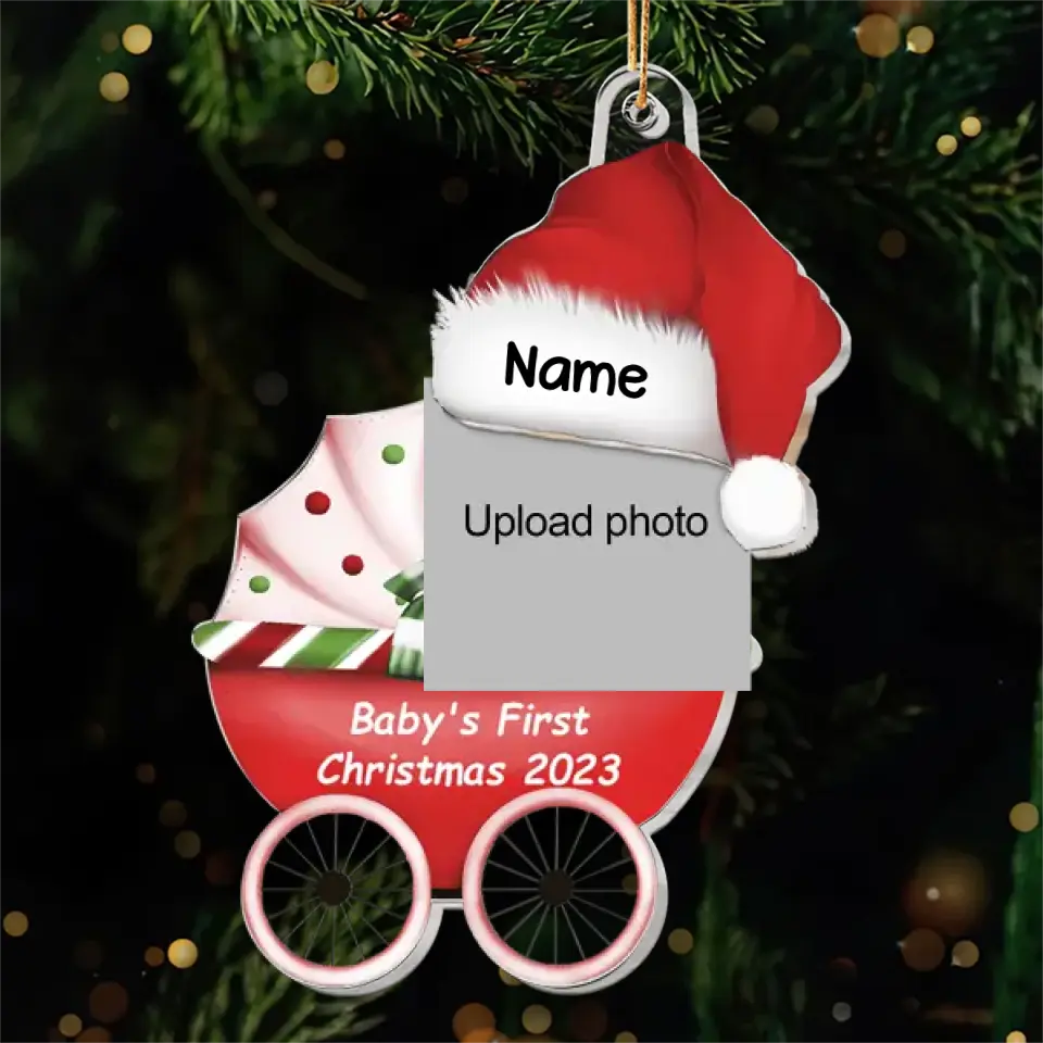 Baby First's Christmas 2023 - Personalized Acrylic Photo Ornament