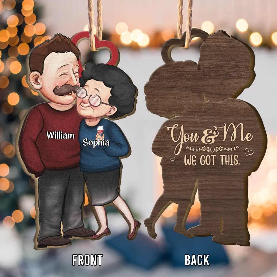 2023 Christmas Old Senior Couples Anniversary - Personalized Wooden Ornament