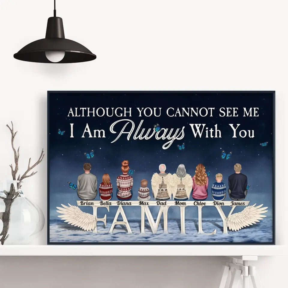 Heaven In Our Home - Personalized Poster/Wrapped Canvas - Memorial Gift For Family Members, Mom, Dad, Siblings