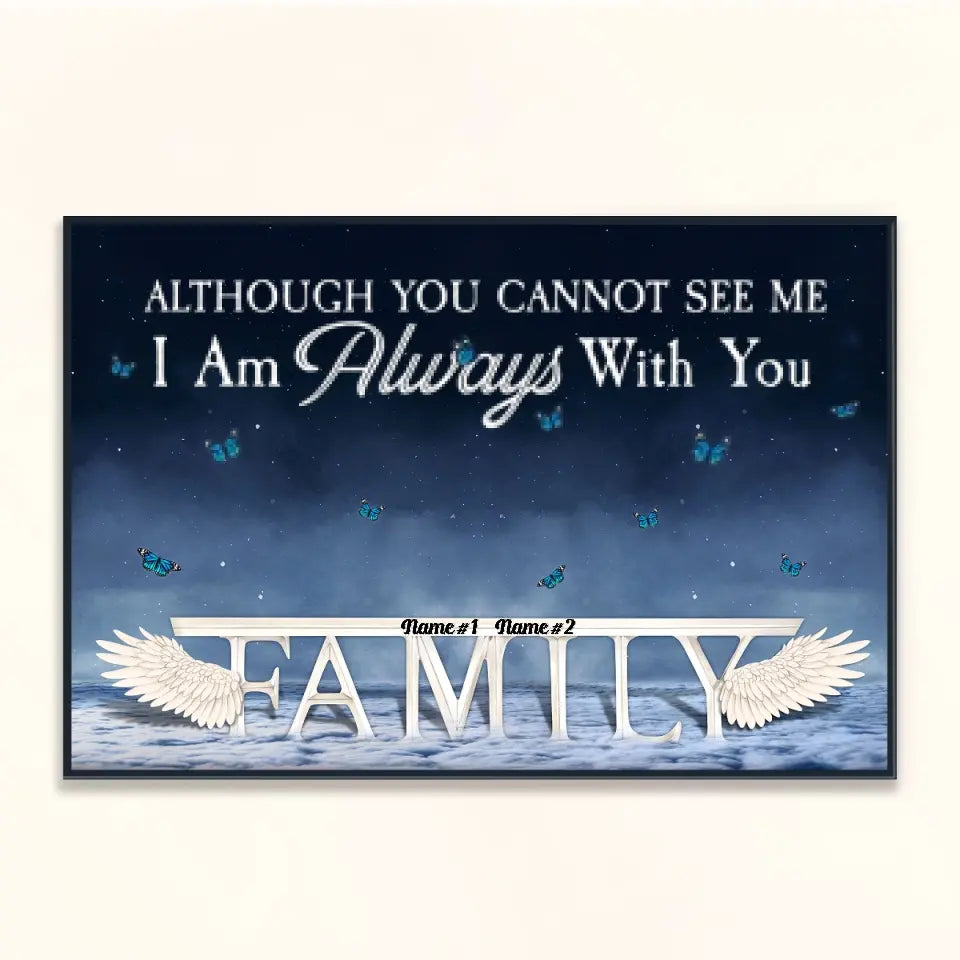 Heaven In Our Home - Personalized Poster/Wrapped Canvas - Memorial Gift For Family Members, Mom, Dad, Siblings