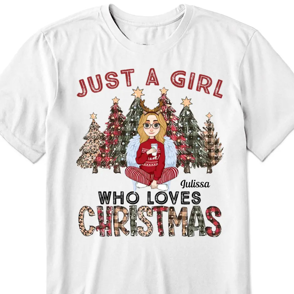 Just A Girl Who Loves Christmas Gift For Women - Personalized Sweatshirt