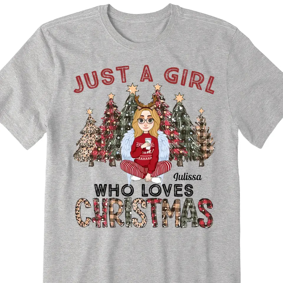 Just A Girl Who Loves Christmas Gift For Women - Personalized Sweatshirt