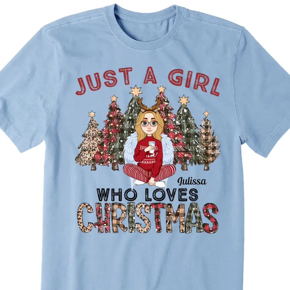 Just A Girl Who Loves Christmas Gift For Women - Personalized Sweatshirt