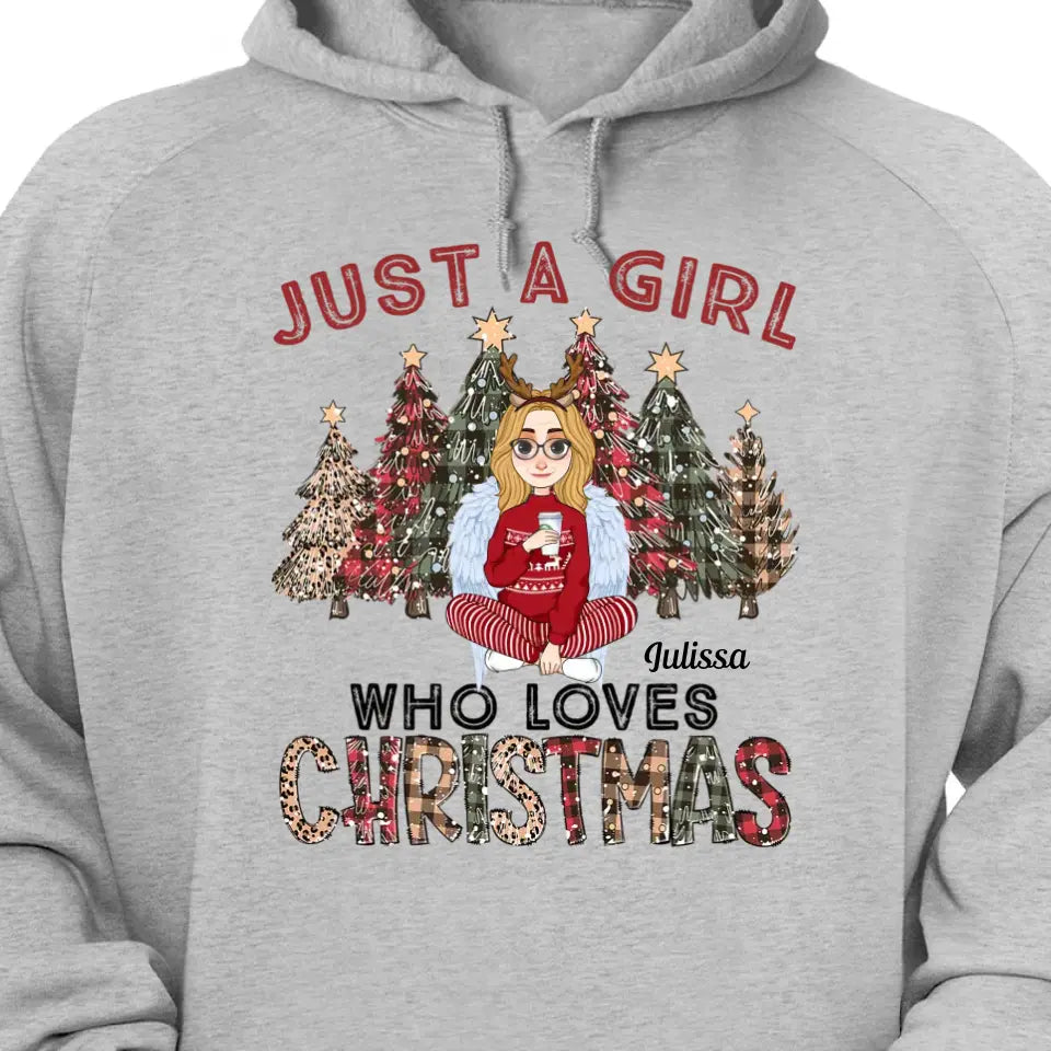 Just A Girl Who Loves Christmas Gift For Women - Personalized Sweatshirt