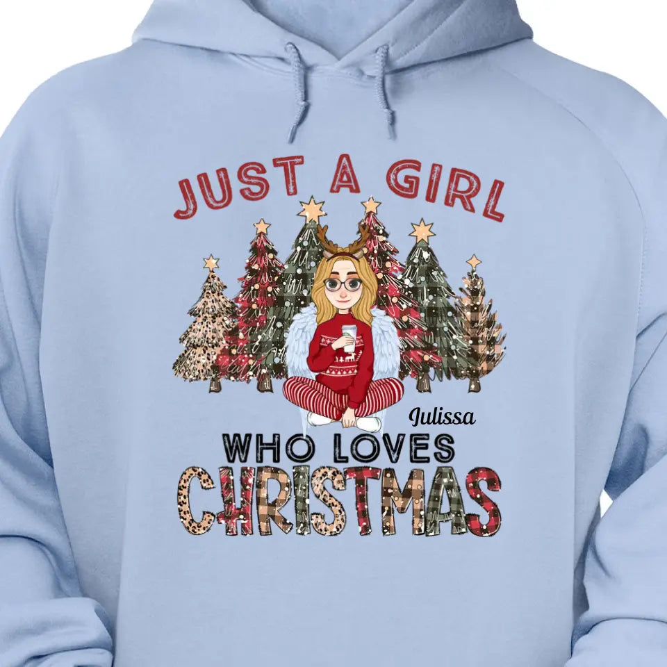 Just A Girl Who Loves Christmas Gift For Women - Personalized Sweatshirt