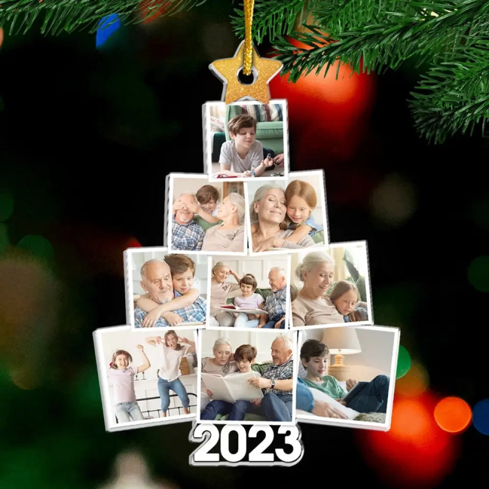 Custom Photo Grandparents Grandkids The Perfect Christmas Tree - Family Personalized Custom Ornament - Acrylic Custom Shaped - Christmas Gift For Grandma, Grandpa