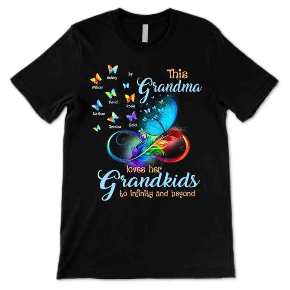 Grandma Loves Grandkids To Infinity And Beyond Personalized Shirt