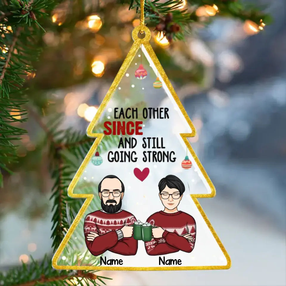 Annoying Each Other & Still Going Strong - Personalized Custom Christmas Tree Shaped Acrylic Christmas Ornament - Gift For Couple, Husband Wife, Anniversary, Engagement, Wedding, Marriage Gift, Christmas Gift