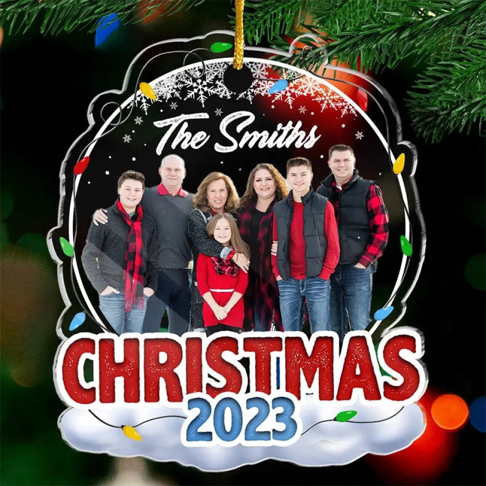 Custom Photo My Greatest Treasure - Family Personalized Custom Ornament - Acrylic Custom Shaped - Christmas Gift For Family Members