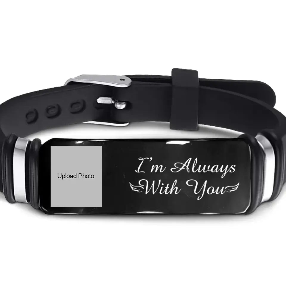 Custom Photo I'm Always With You - Memorial Gift For Family, Friend - Personalized Engraved Bracelet