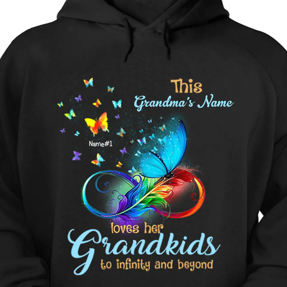 Grandma Loves Grandkids To Infinity And Beyond Personalized Shirt