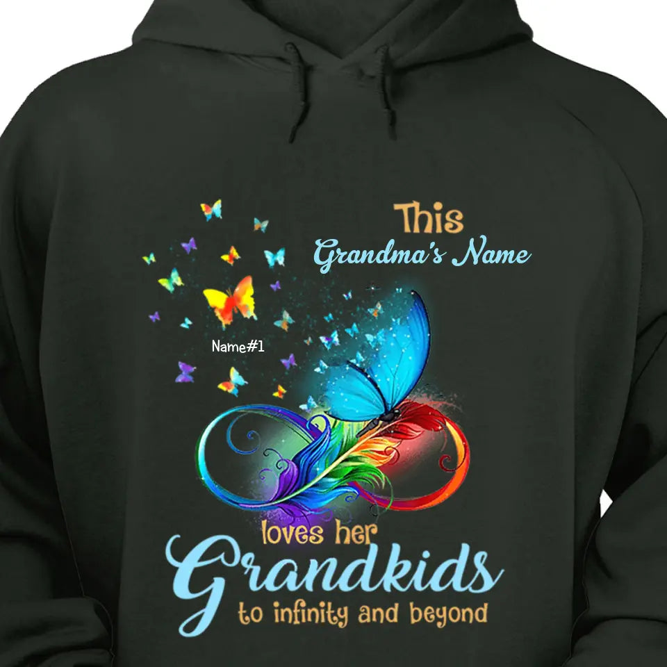 Grandma Loves Grandkids To Infinity And Beyond Personalized Shirt