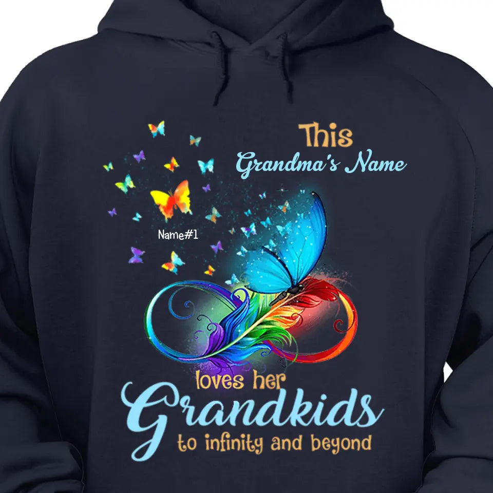 Grandma Loves Grandkids To Infinity And Beyond Personalized Shirt