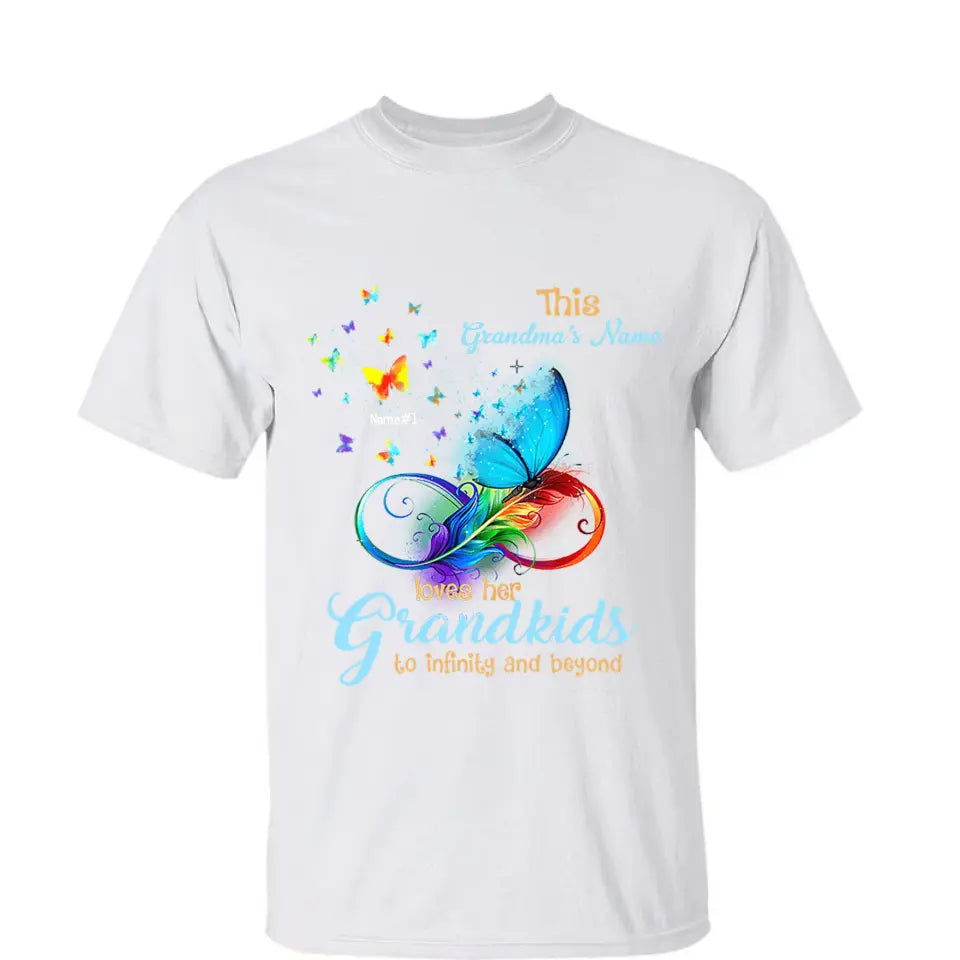 Grandma Loves Grandkids To Infinity And Beyond Personalized Shirt