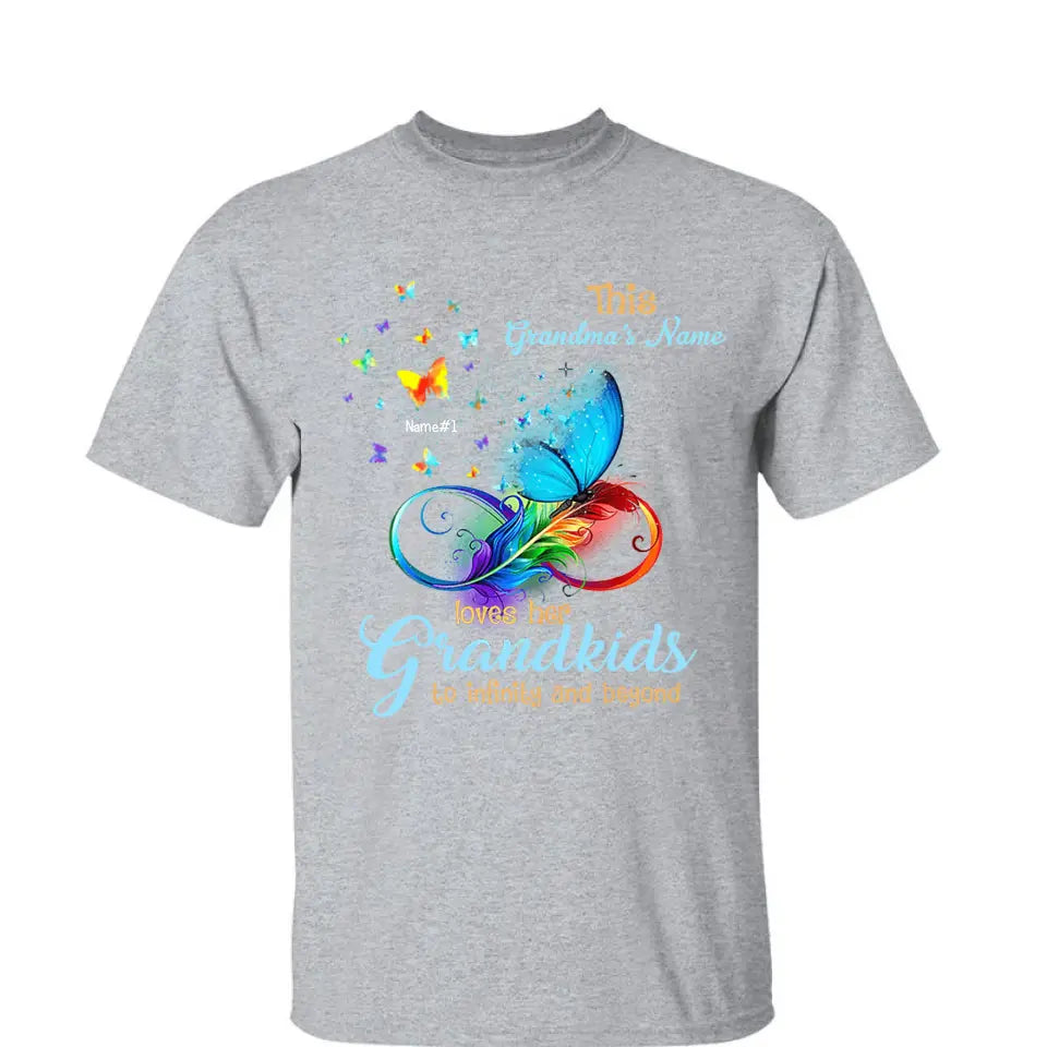 Grandma Loves Grandkids To Infinity And Beyond Personalized Shirt