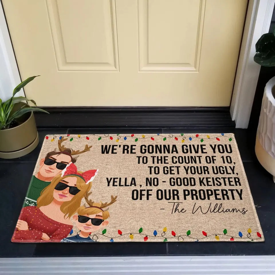 I'm Gonna Give You To The Count Of 10 - Personalized Doormat