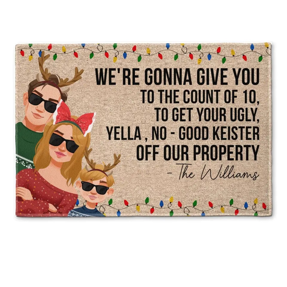 I'm Gonna Give You To The Count Of 10 - Personalized Doormat