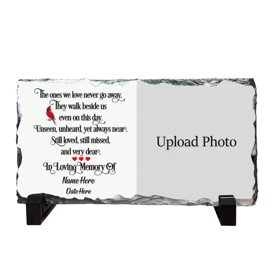 In Loving Memory - Personalized Memorial Photo Slate Plaque