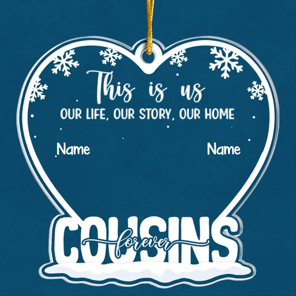 This Is Us - Family Personalized Custom Ornament - Acrylic Custom Shaped - Christmas Gift For Family Members