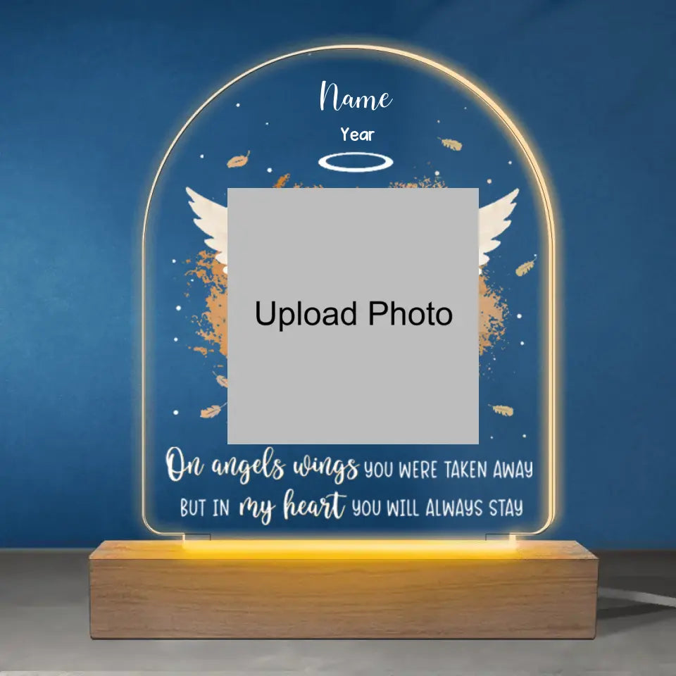 Custom Photo You Always Stay In My Heart - Memorial Personalized Custom Shaped 3D LED Light - Sympathy Gift, Gift For Pet Owners, Pet Lovers