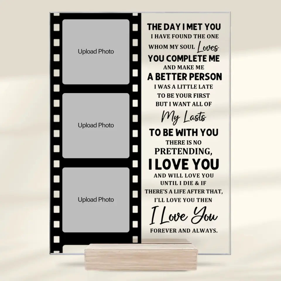 Custom Photo I Found The One Whom My Soul Loves - Couple Personalized Custom Rectangle Shaped Acrylic Plaque - Gift For Husband Wife, Anniversary