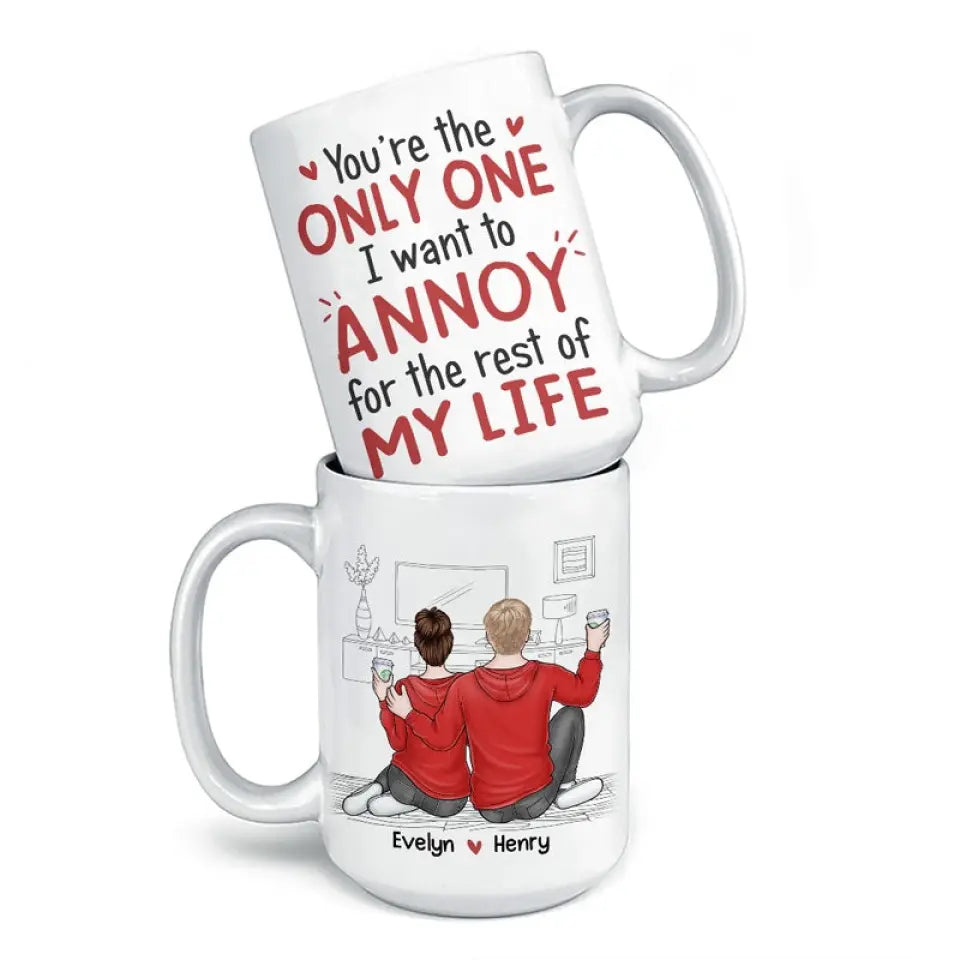 I Promise To Still Grab Your Butt - Couple Personalized Custom Mug - Gift For Husband Wife, Anniversary