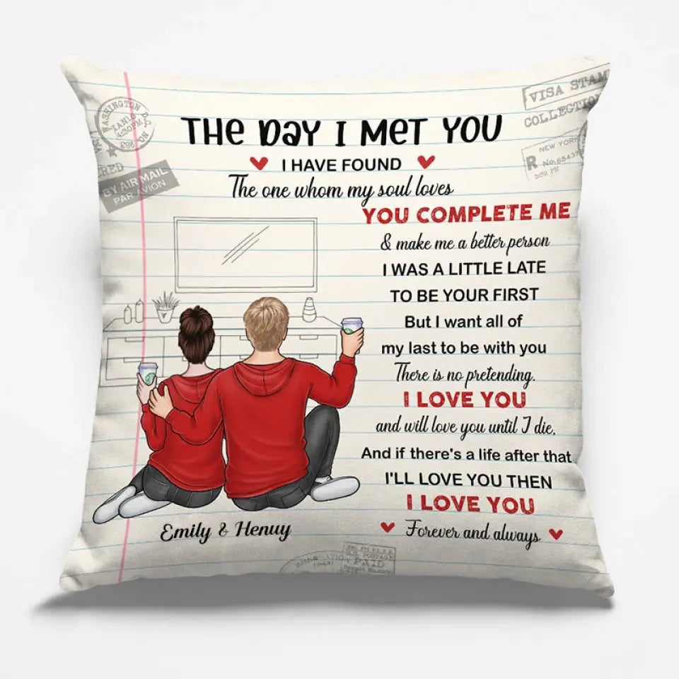 There Is No Pretending I Love You - Couple Personalized Custom Pillow - Gift For Husband Wife, Anniversary