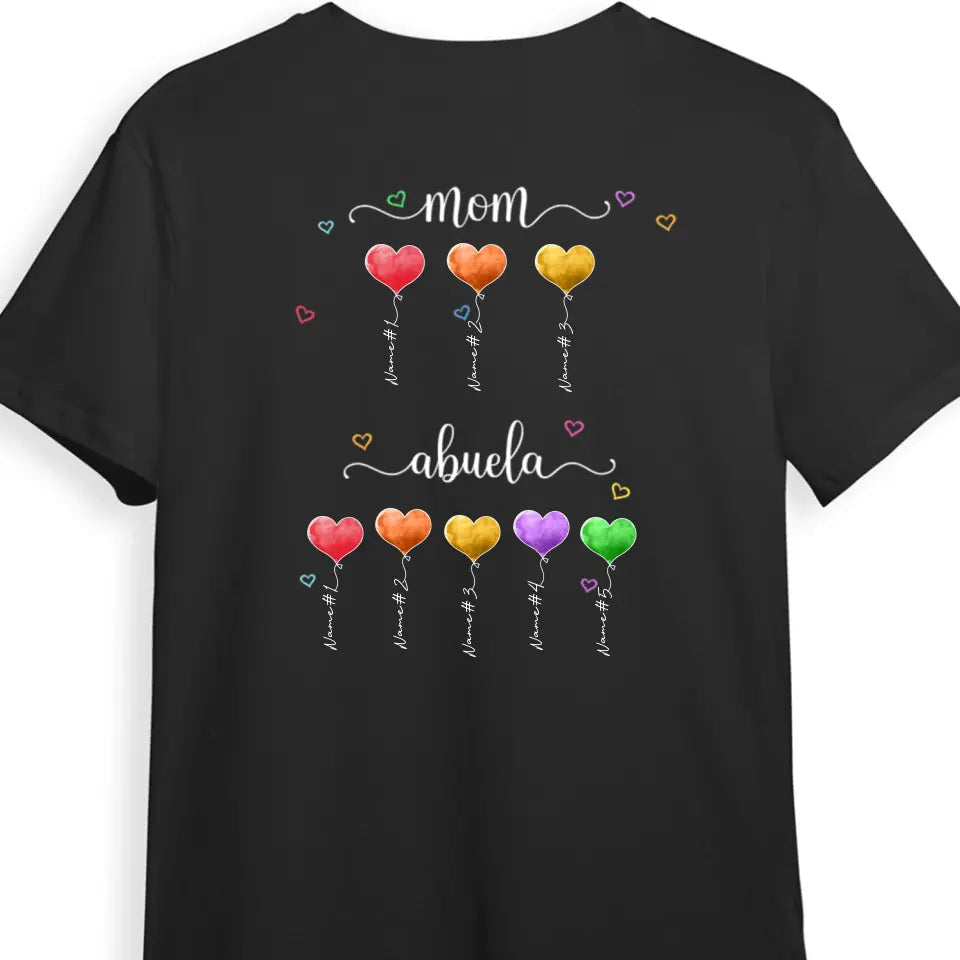 Mom Grandma Heart Balloon Personalized Shirt