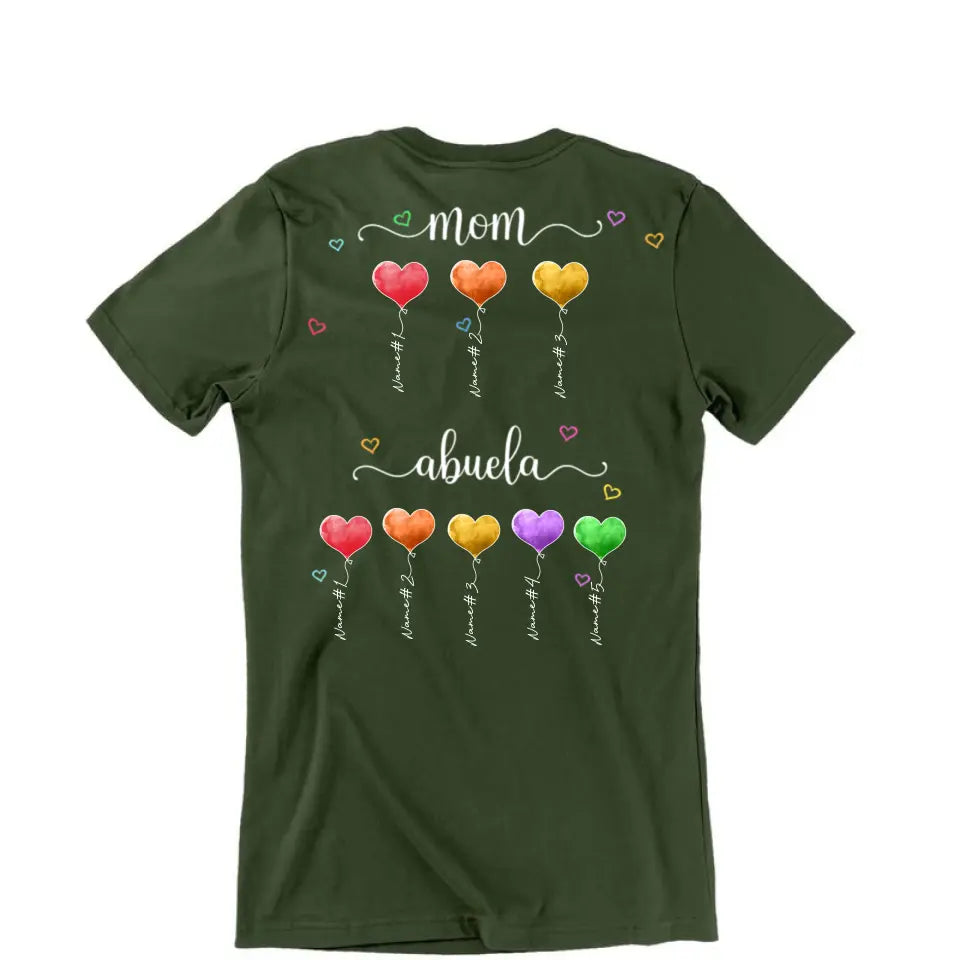 Mom Grandma Heart Balloon Personalized Shirt