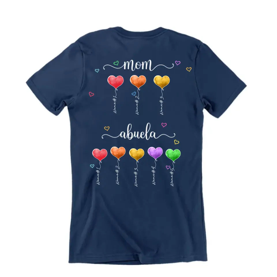 Mom Grandma Heart Balloon Personalized Shirt