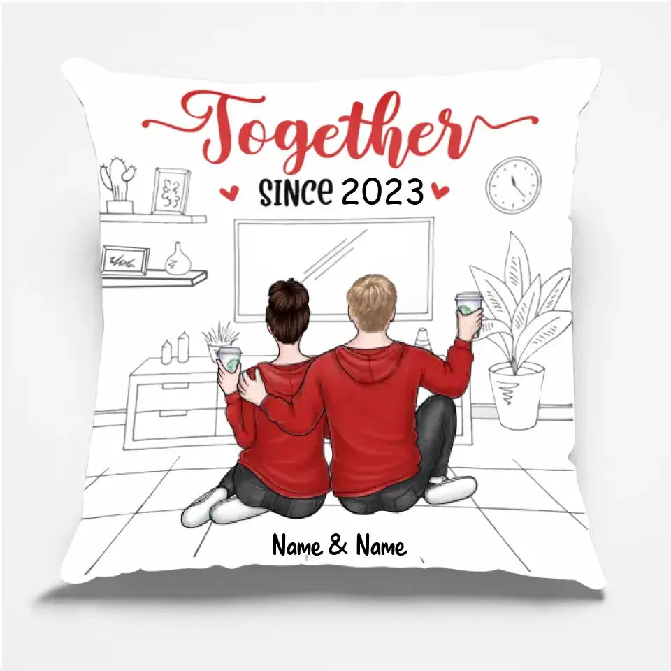 Together Forever - Couple Personalized Custom Pillow - Gift For Husband Wife, Anniversary