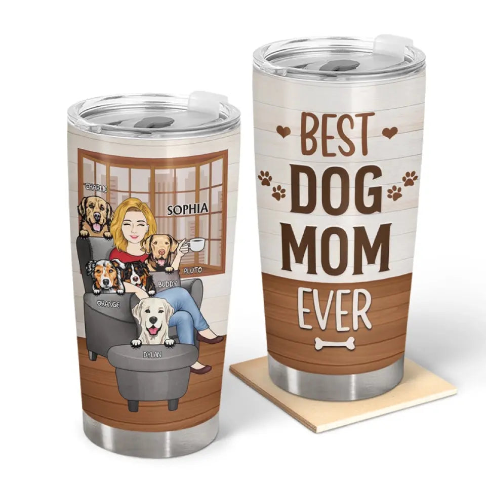 Thank You Best Dog Mom Ever - Mother Gift - Personalized Custom Tumbler