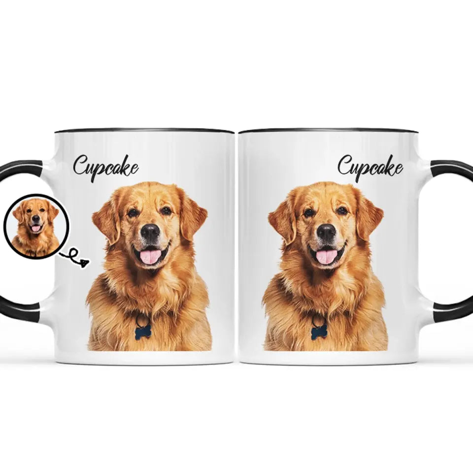 Custom Photo Pet Name - Gift For Pet Lovers - Personalized Accent Mug