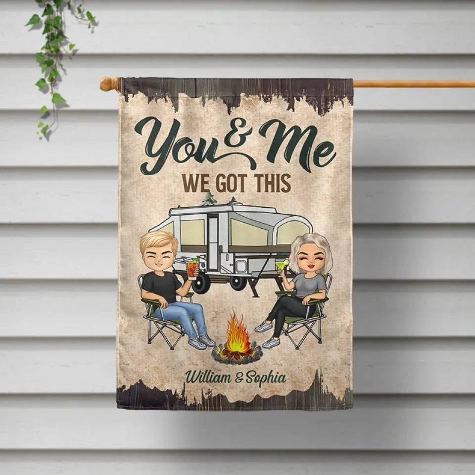 Drive Slow Drunk Campers Matter Husband Wife Camping Couple - Personalized Custom Flag